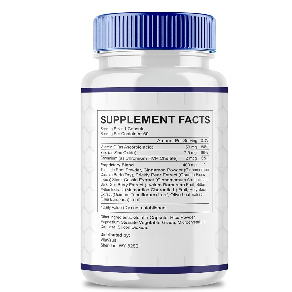 Vitavault Gluco Fortex Support Supplement - 60 Capsules - image 2