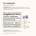 Solgar Alpha Lipoic Acid 200 mg Antioxidant Support - 50 Capsules - image 3