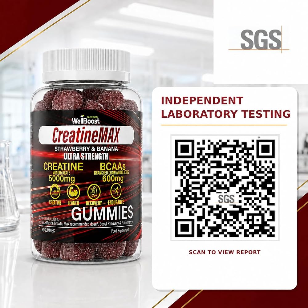 WellBoost Creatine MAX Gummies 5000mg - 90 Gummies - image 2