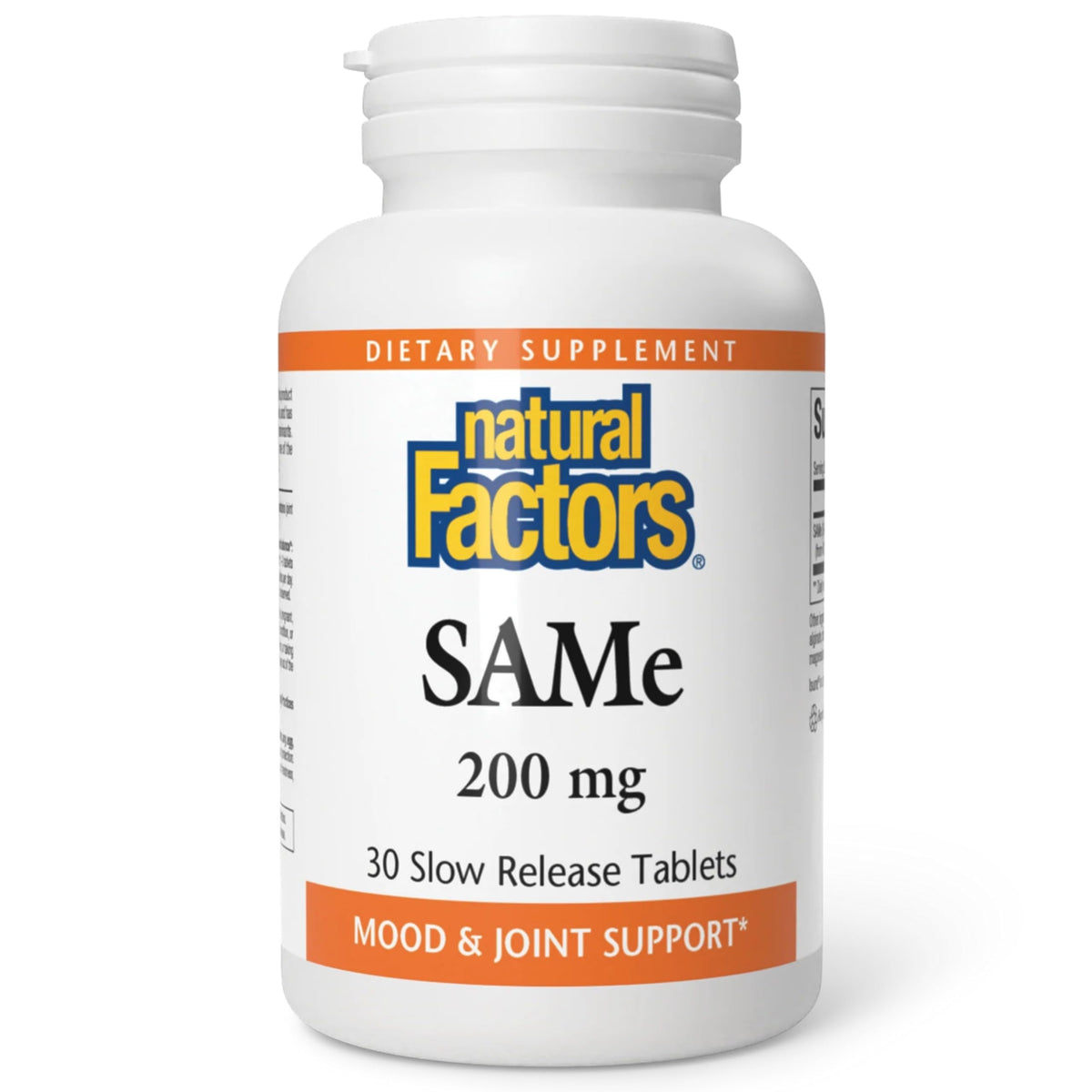 Natural Factors SAMe 200 mg Mood & Joint Support - 30 Tablets