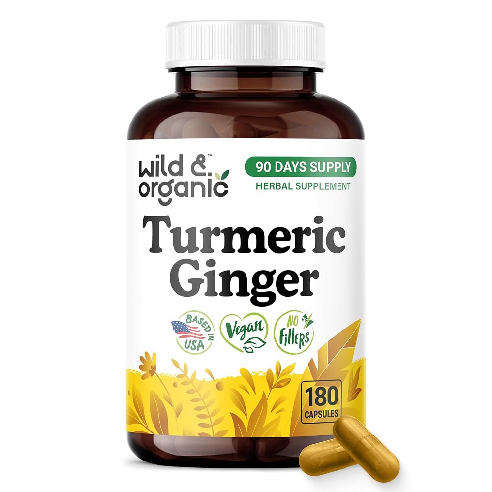 Wild & Organic Turmeric and Ginger Supplement Capsules - Mobility