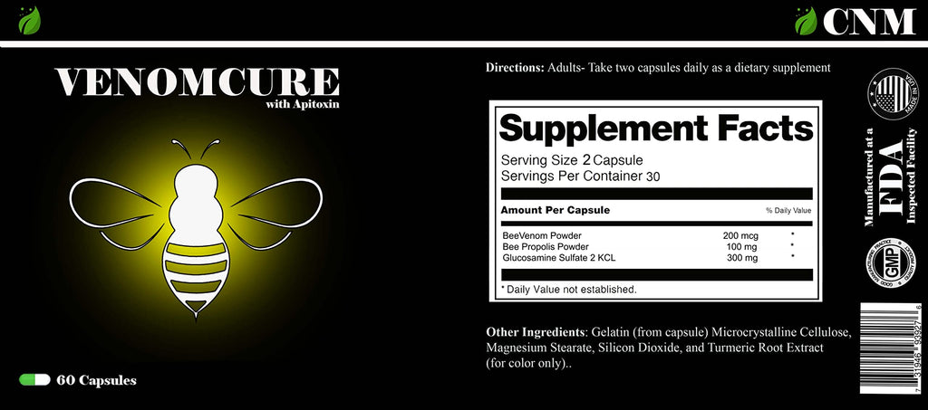 CNM Bee Venom VENOMCURE with Apitoxin - 60 Capsules - image 2