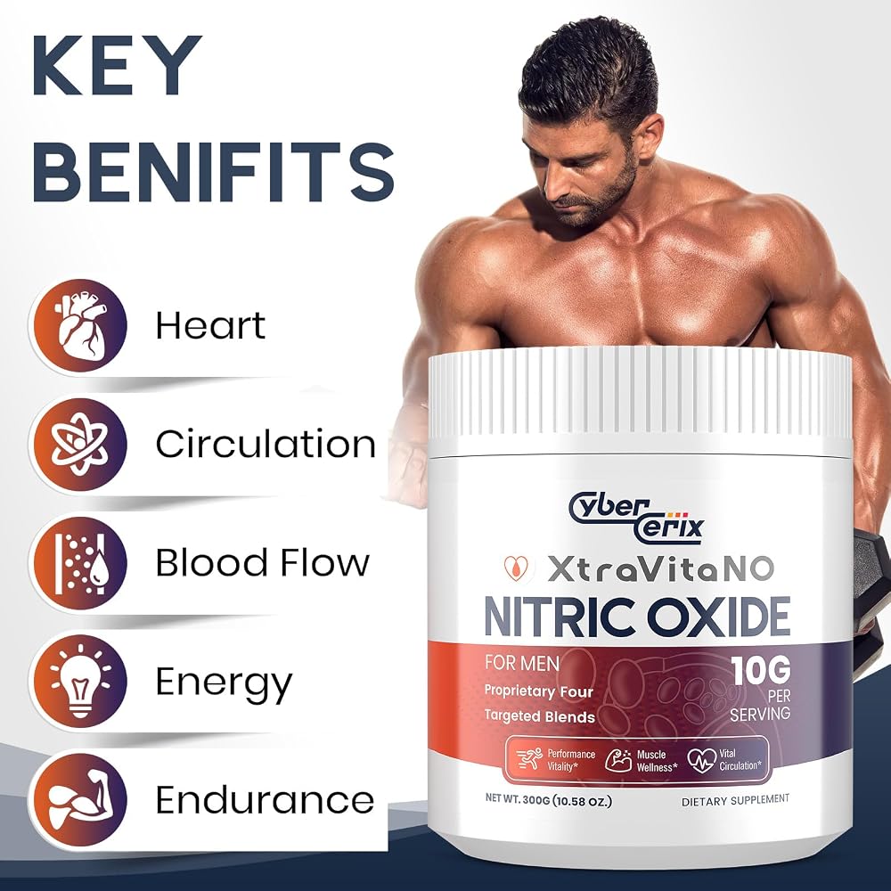 CyberCerix Nitric Oxide Booster Powder for Men - 30 Servings - image 5