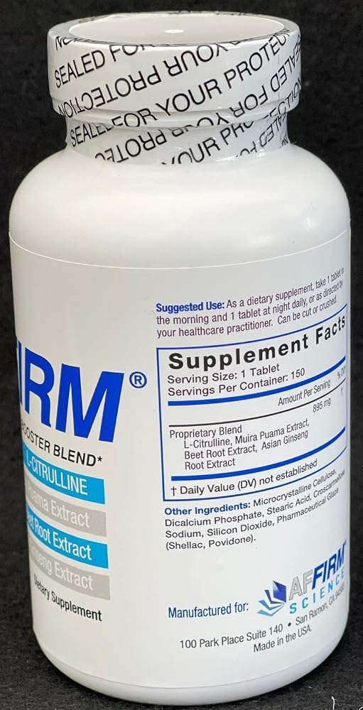Affirm L-Citrulline 750mg Nitric Oxide Booster - 150 Tablets - image 3