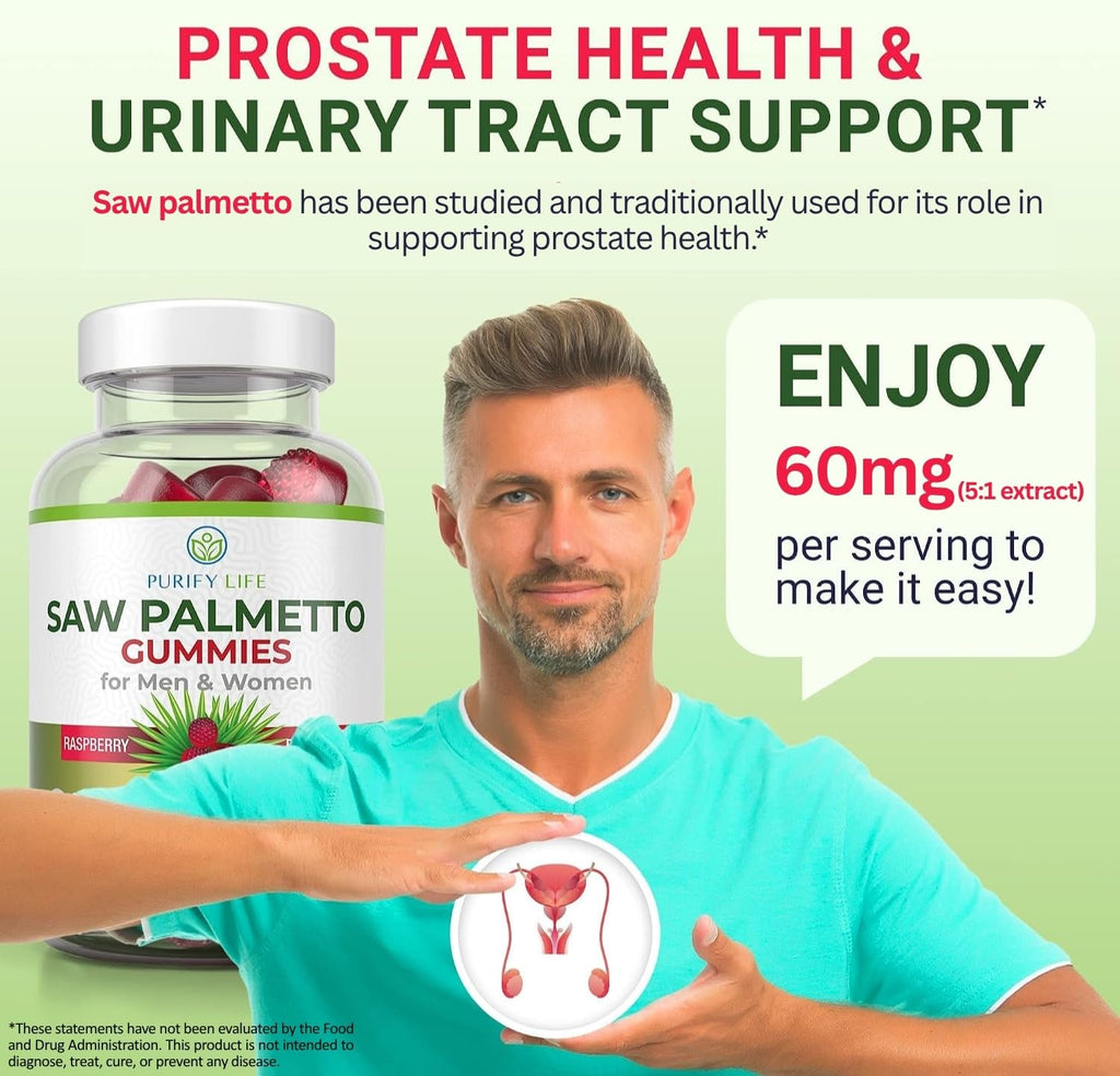 Purify Life Saw Palmetto Gummies for Hair Growth Support - 60ct - image 2