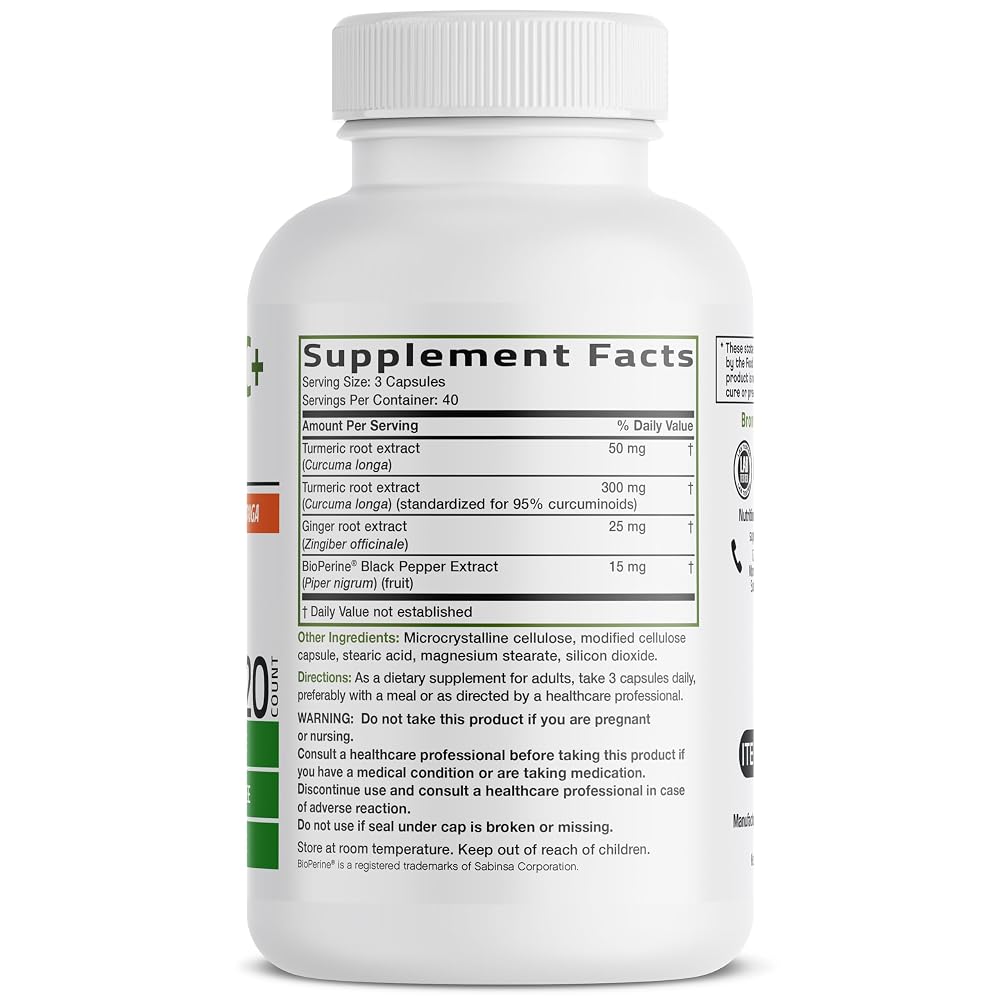 BRONSON Flavored Capsule adult Turmeric Strength Joint Health soy