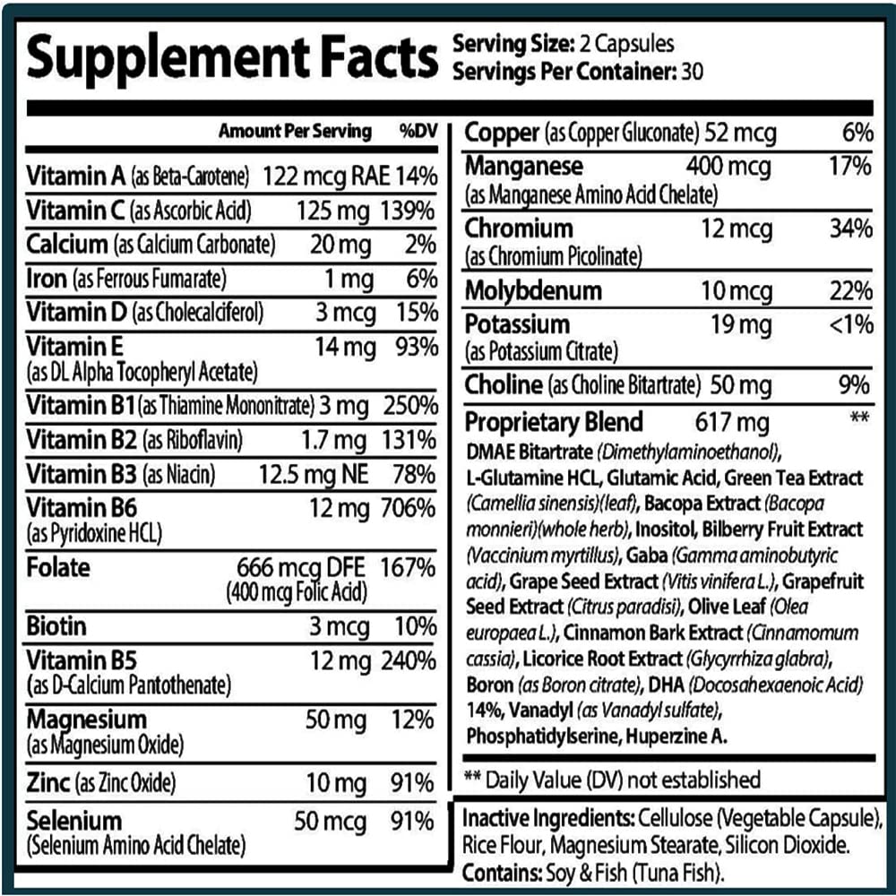 Hybrid Nutraceuticals NeuroPhen Nootropics Brain Booster - 60 Capsules - image 7