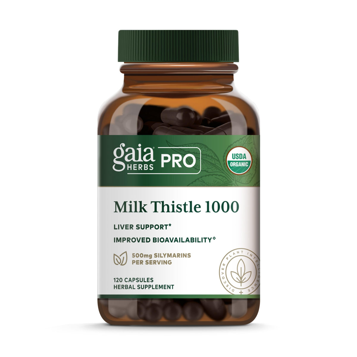 Gaia Herbs PRO Milk Thistle 1000 Liver Support - 120 Capsules