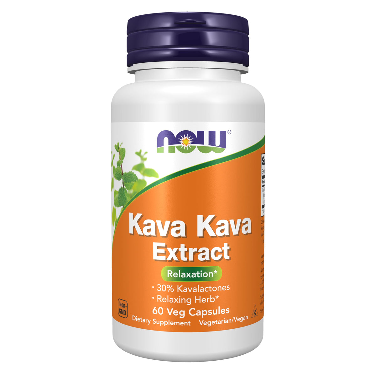 NOW Kava Kava Extract 250 mg Relaxation Support - 60 Vegetarian Capsules