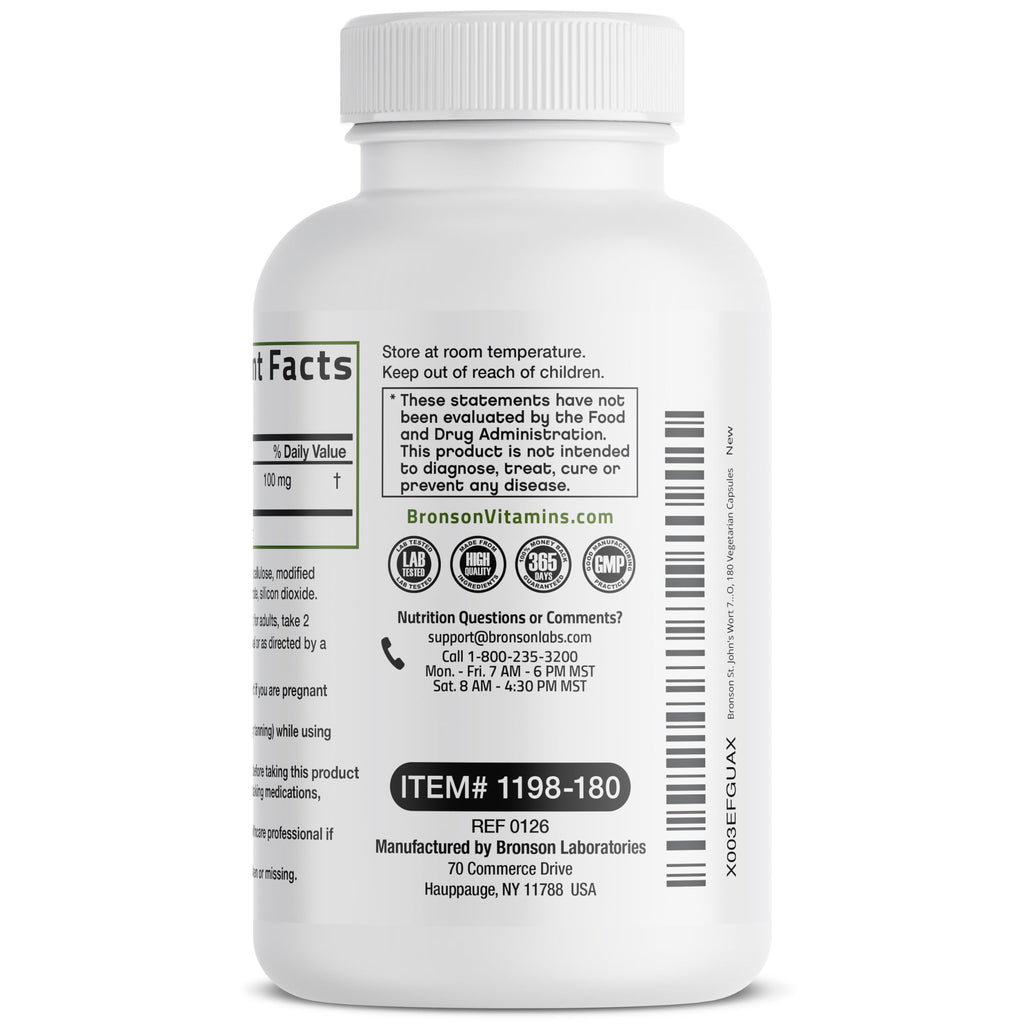 Bronson St. John's Wort 700 MG per Serving Hypericum Perforatum