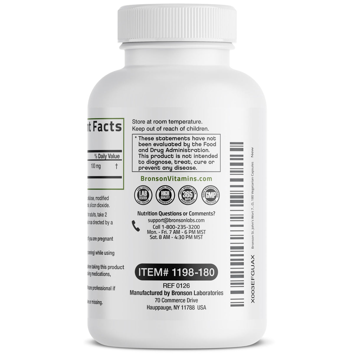 Bronson St. John's Wort 700 MG per Serving Hypericum Perforatum