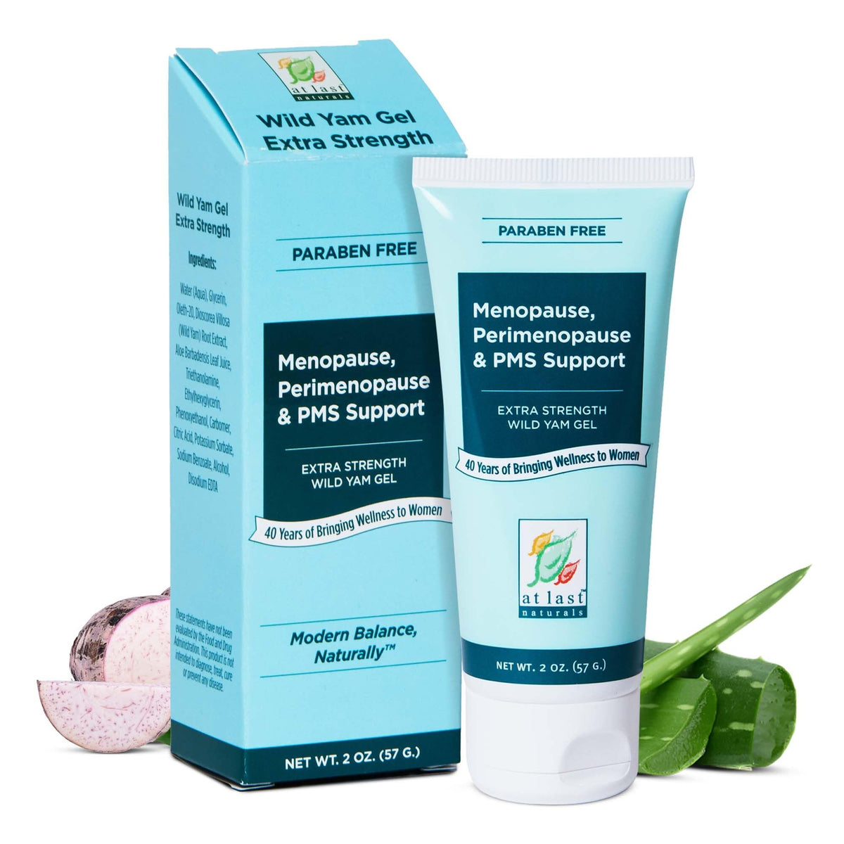 At Last Naturals Wild Yam Gel Extra Strength Menopause Relief - 2 oz