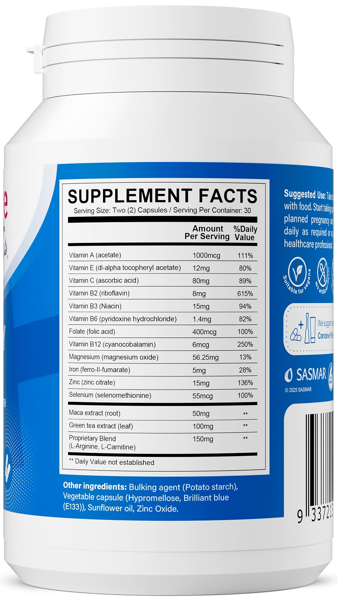CONCEIVE PLUS Male Fertility Supplement - 60 Capsules - image 3