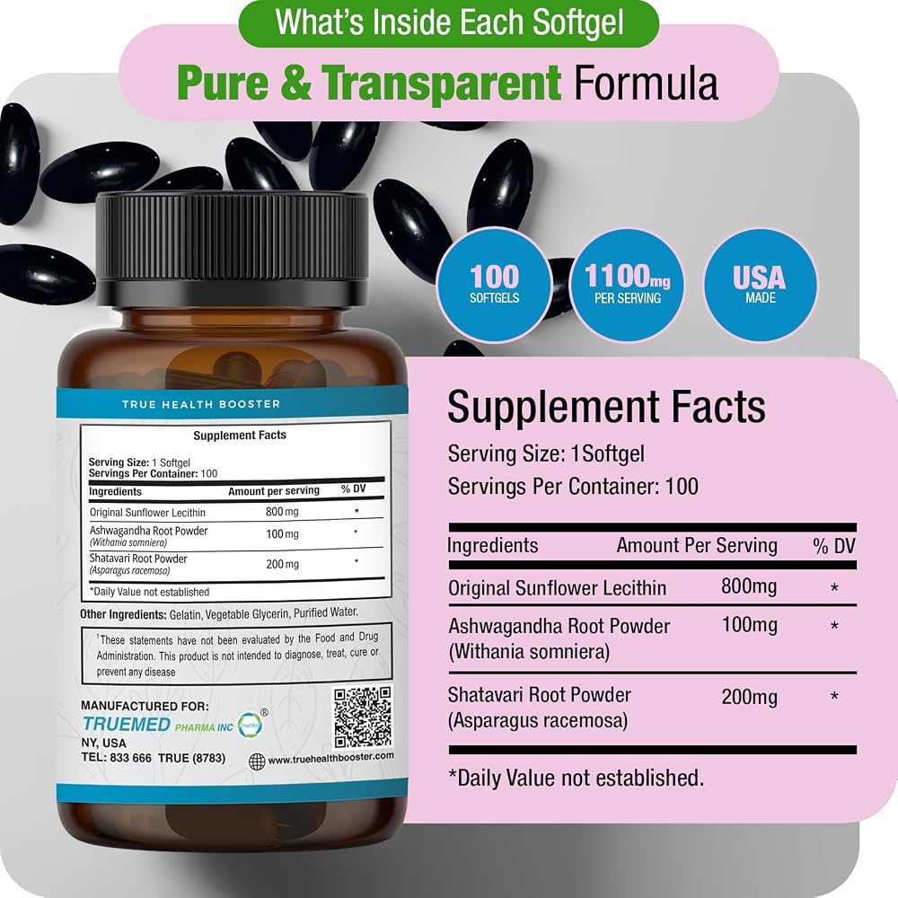 TRUEMED Organic Sunflower Lecithin Breastfeeding Supplement