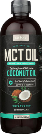 Onnit MCT Oil Pure Coconut for Ketogenic Diet - 24 Fl Oz