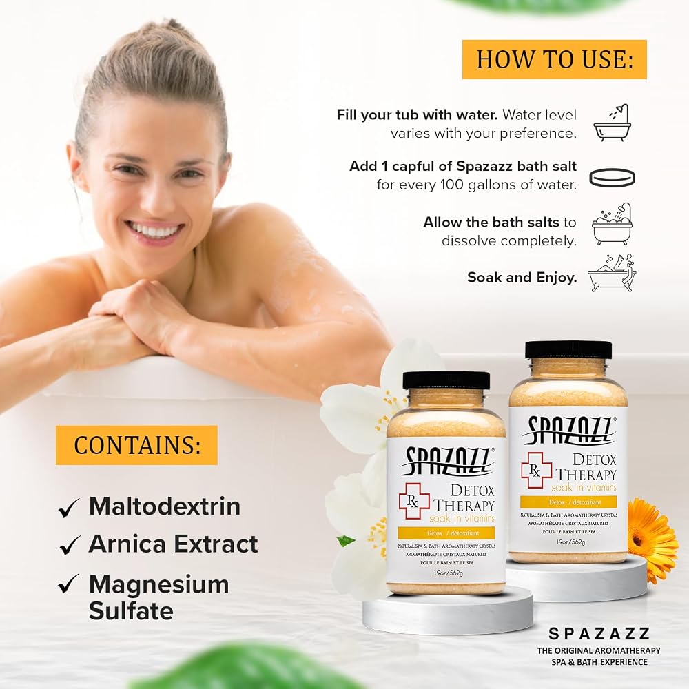 Spazazz RX Detox Therapy Hot Tub & Spa Salts for Relaxation - 19 oz - image 7