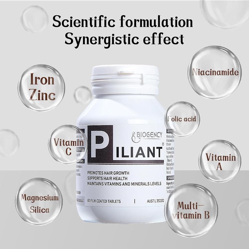 Biogency Piliant Hair Care Natural Supplement - NAD+ Vitamin Folic