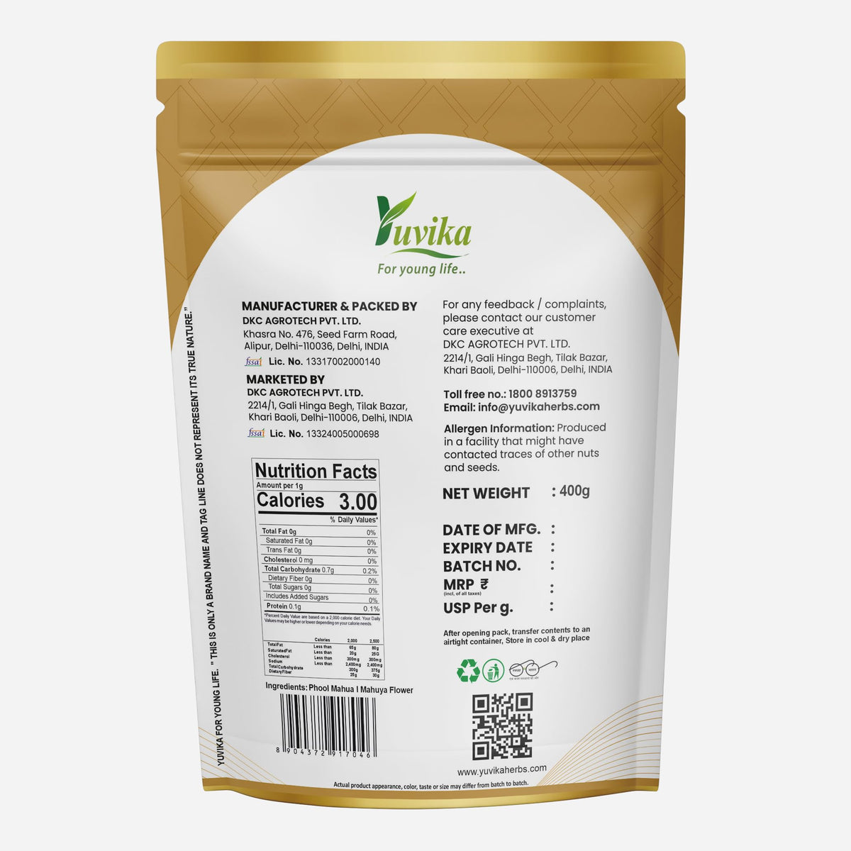 Yuvika Phool Mahua Madhuca Indica Flower - 400 Grams - image 3