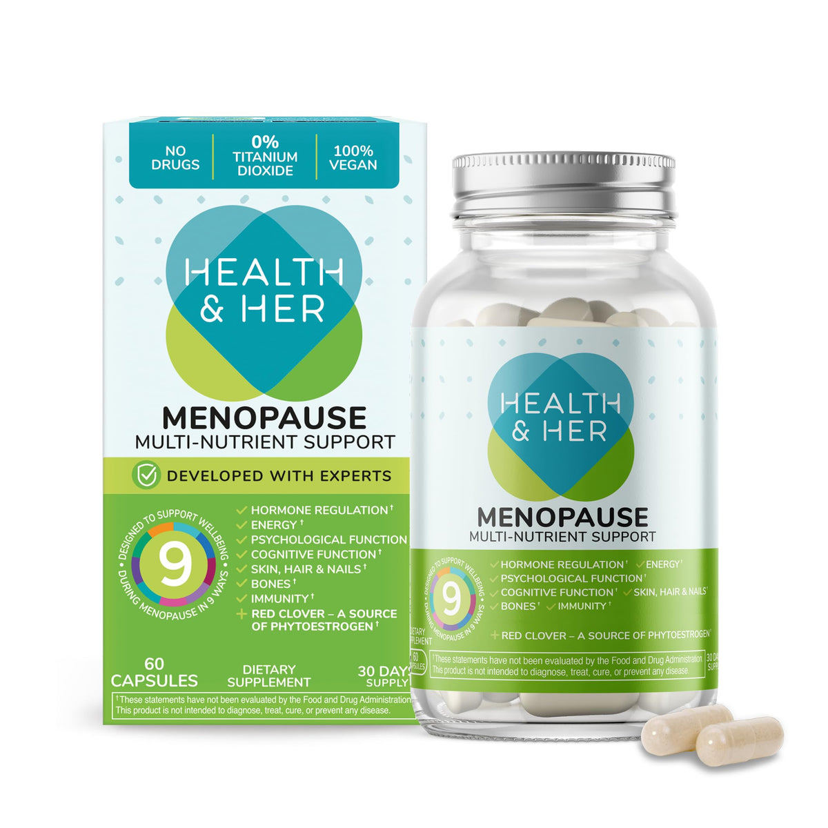 Health and Her Menopause Supplement Multivitamin - 60 Capsules