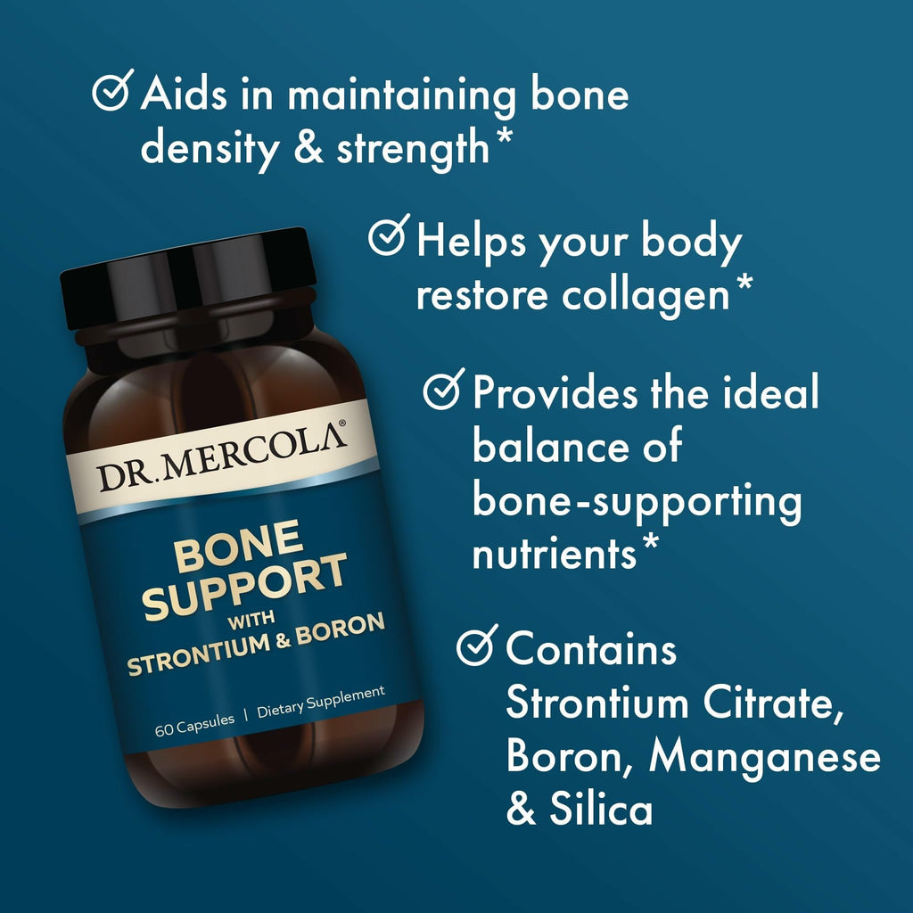 Dr. Mercola Bone Support with Strontium & Boron - 60 Capsules - image 4