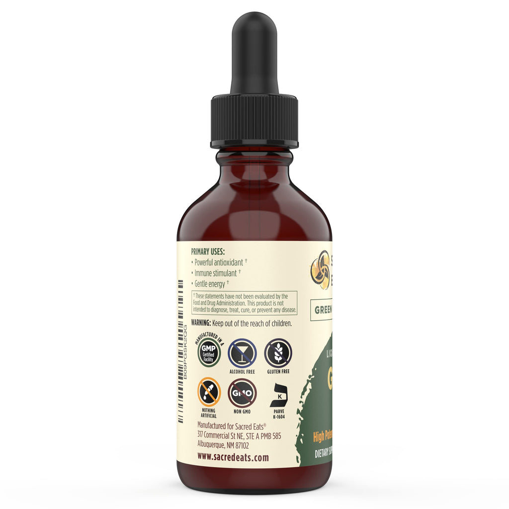 Sacred Eats Green Tea Liquid Extract Drops for Gentle Energy - 2 Fl Oz - image 2