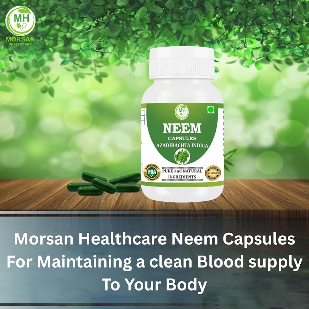 Morsan Healthcare Neem Capsules 500 mg - 60 Vegetarian Capsules - image 5