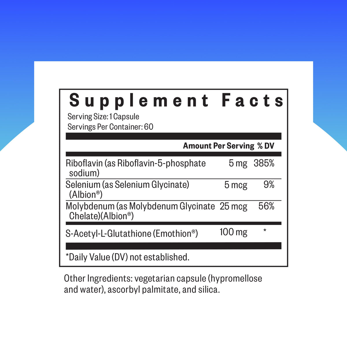 Seeking Health Glutathione Plus 100 mg - 60 Vegetarian Capsules - image 2
