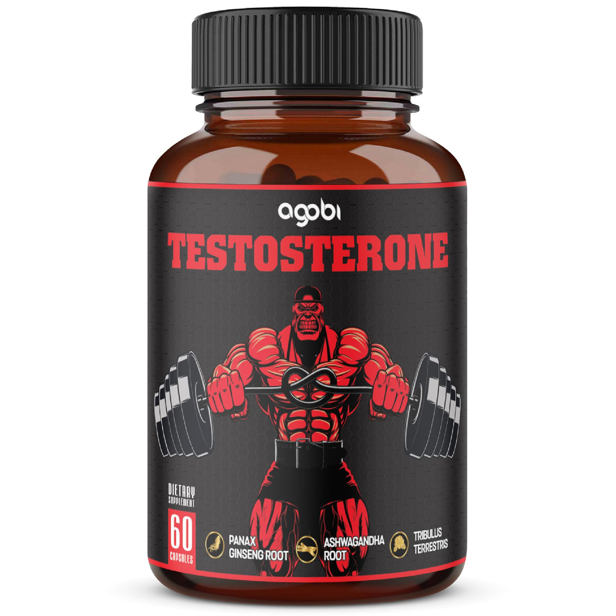 agobi Testosterone Supplement for Men with 11 Herbs - 60 Capsules
