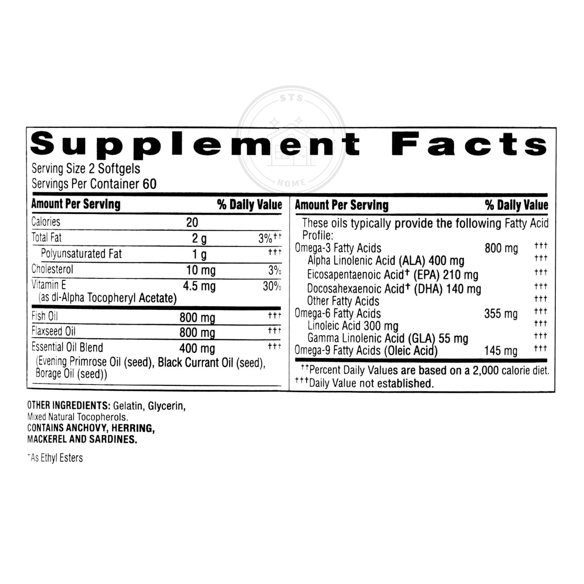 STS Home Spring Valley Triple Omega Fish Flax Borage Oil - 120 Softgels - image 3