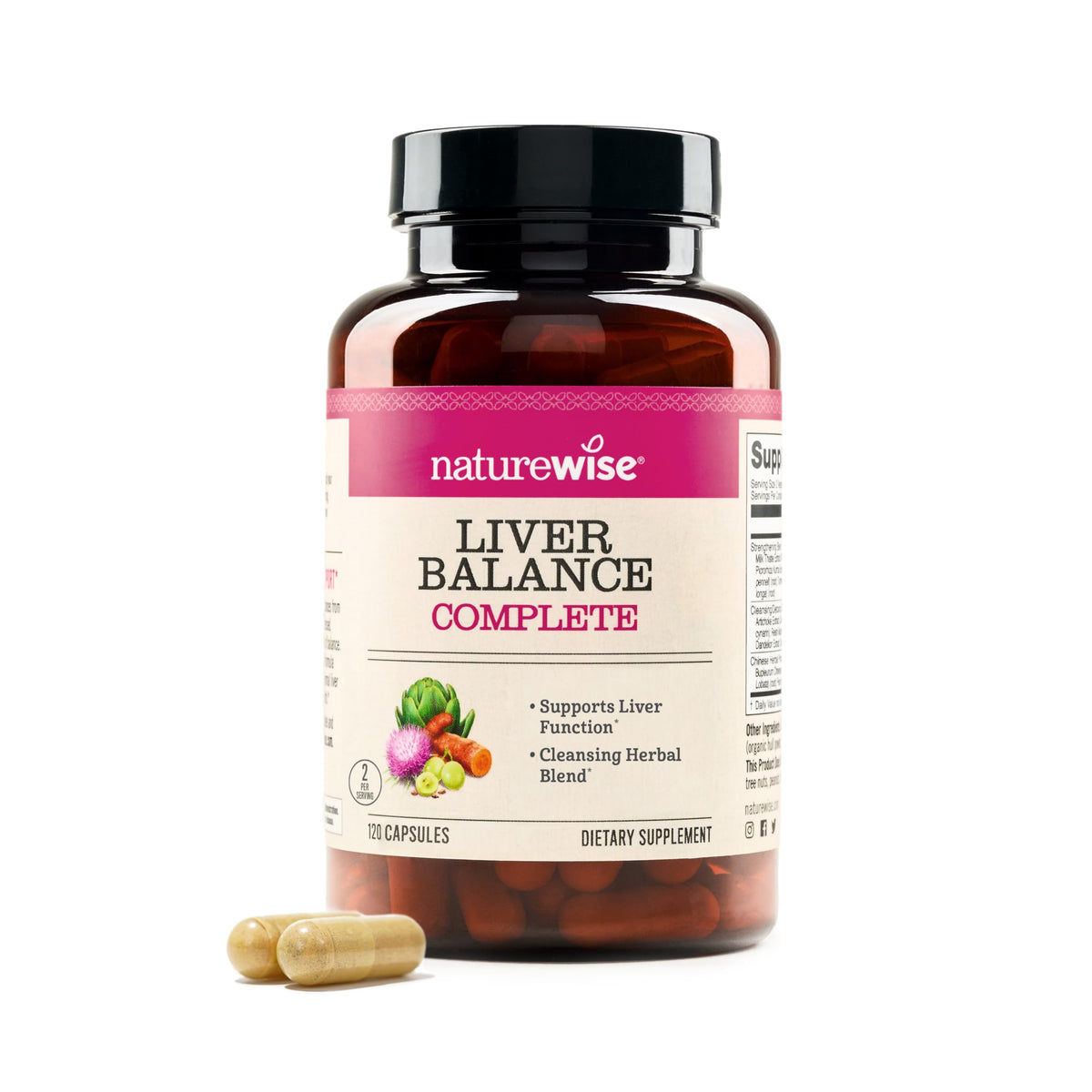 NatureWise Liver Balance Detox Supplement - 120 Capsules