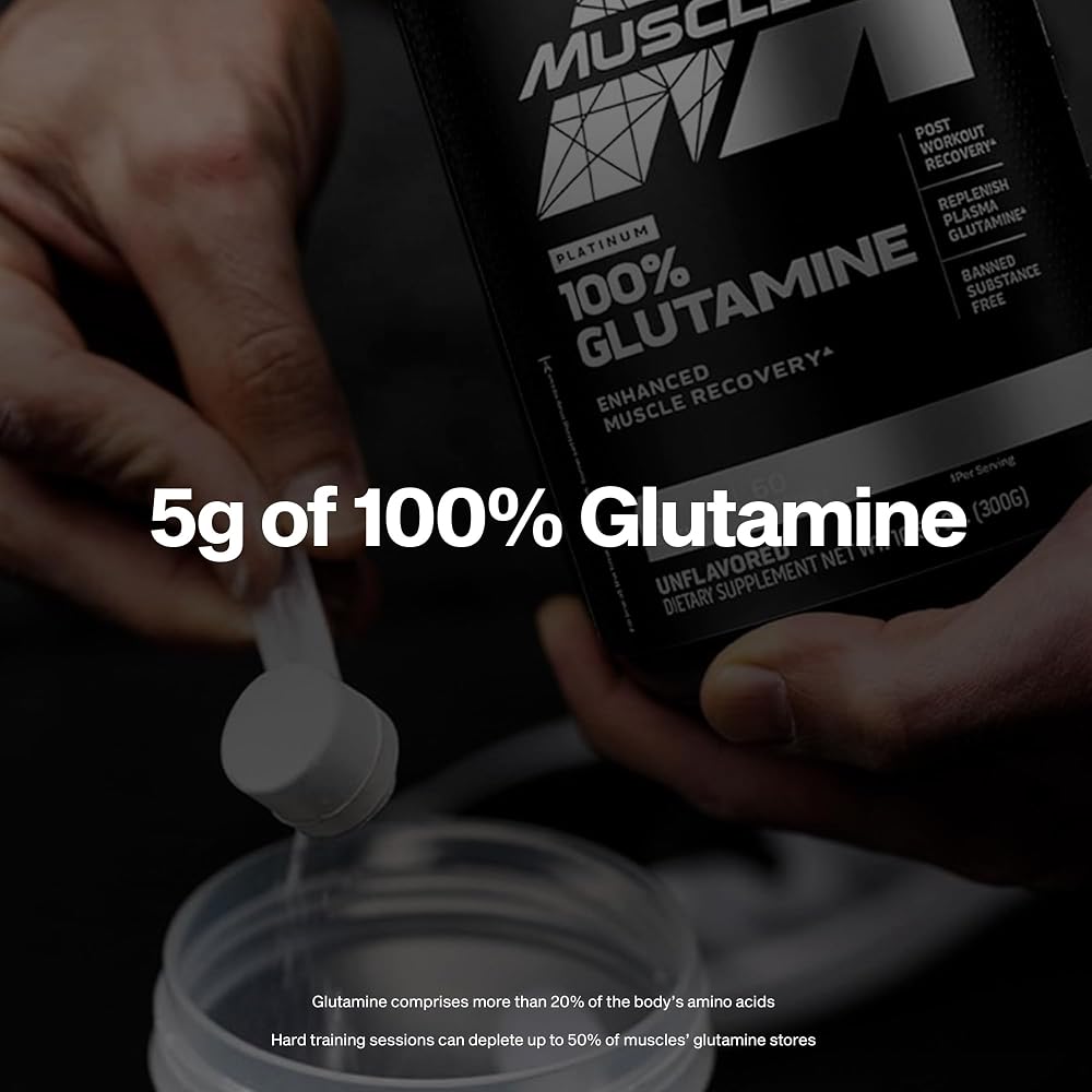 MuscleTech 100% L-Glutamine Powder for Muscle Recovery - 60 Servings - image 3