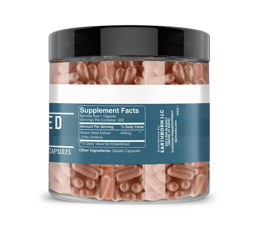 Earthborn Elements Pure Grape Seed Extract - 200 Capsules - image 2