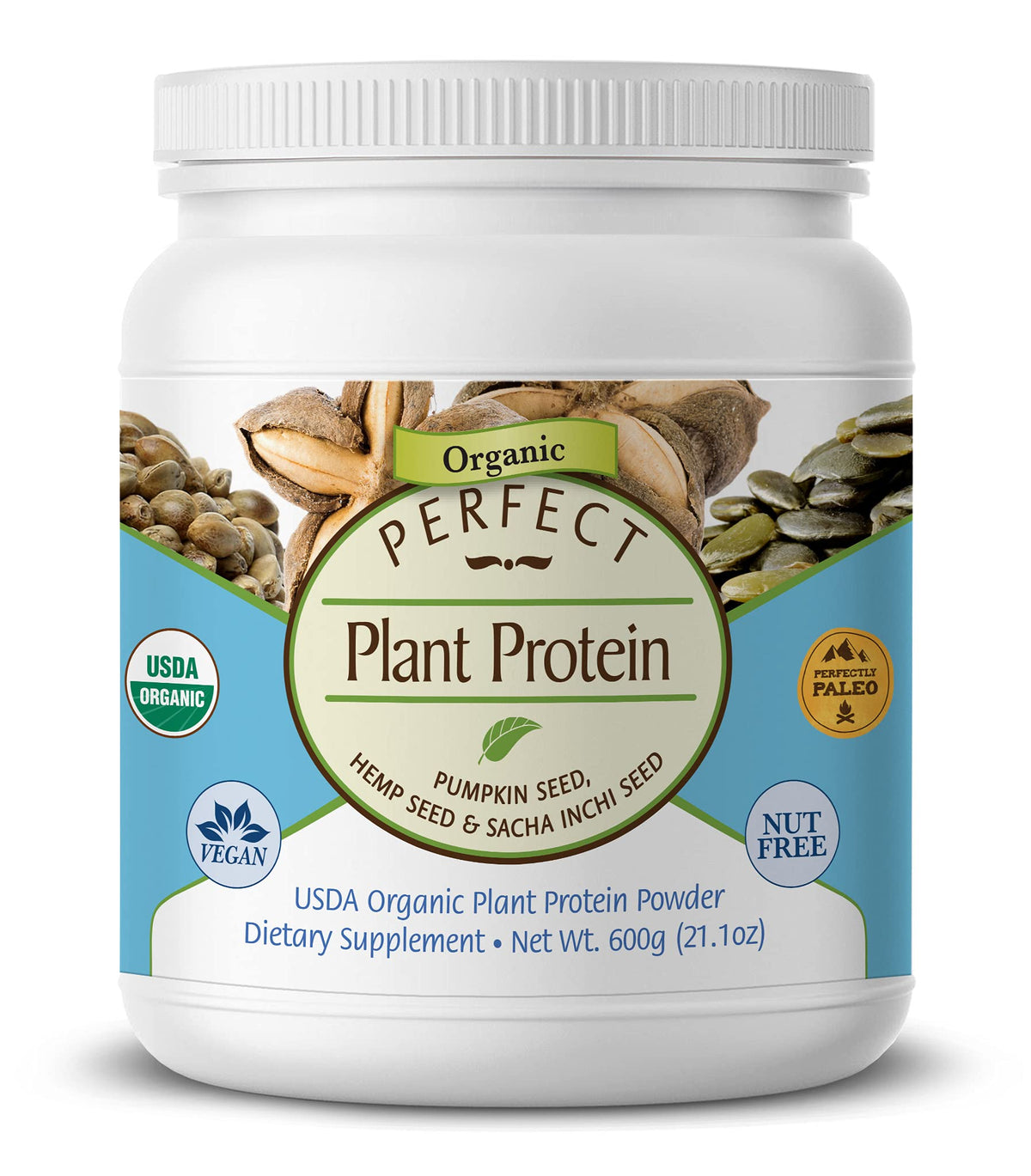 Perfect Supplements Plant Protein Powder Pumpkin Seed Hemp - 600g