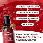 PURALITY HEALTH Liposomal Liquid Vitamin B12 2500mcg for Energy - 2 Fl Oz - image 5