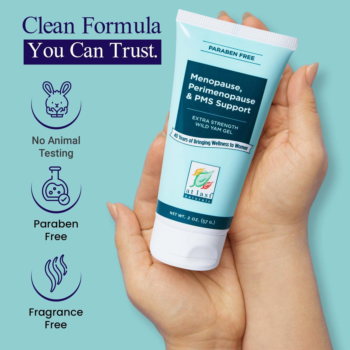 At Last Naturals Wild Yam Gel Extra Strength Menopause Relief - 2 oz - image 3