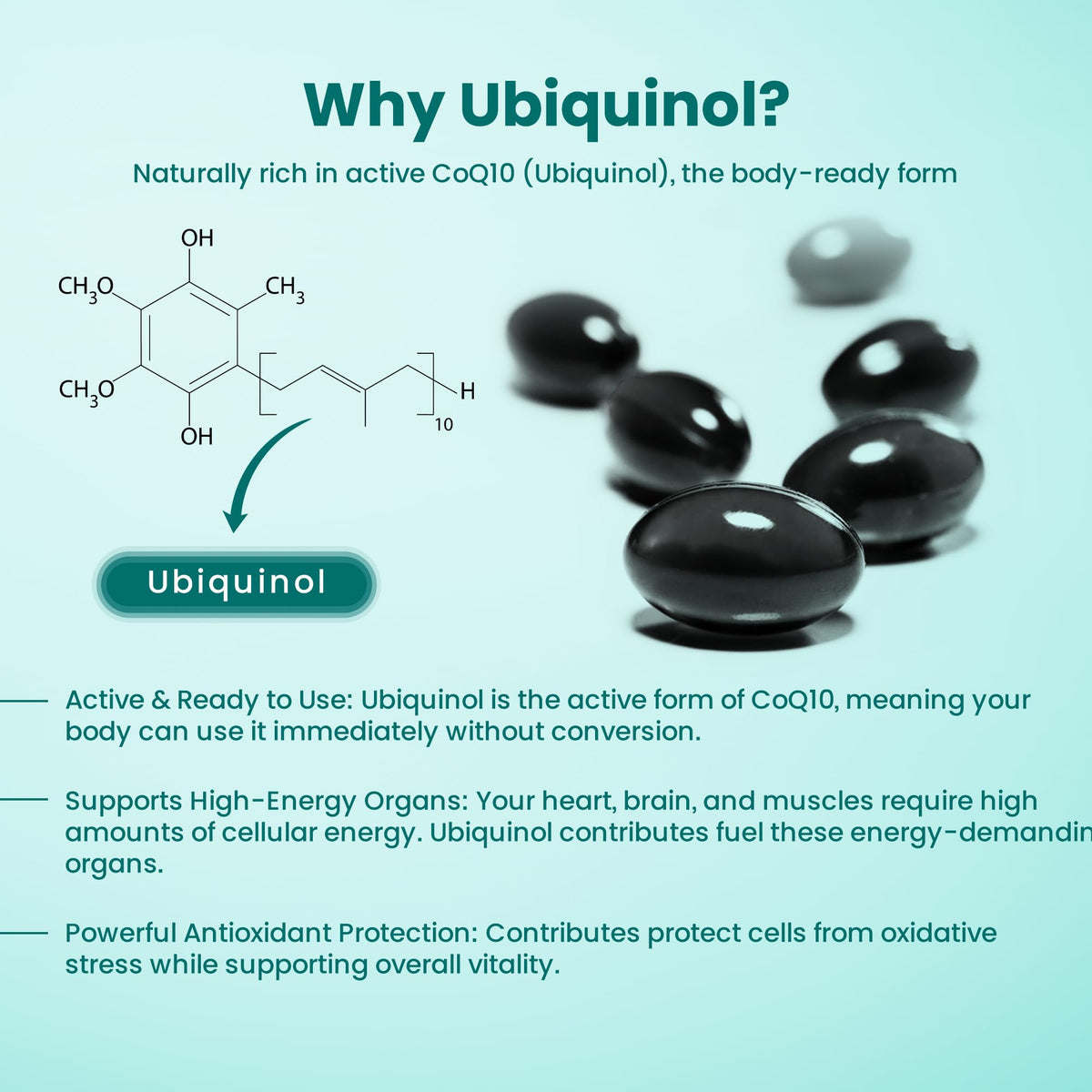 Ved Ubiquinol 300mg CoQ10 - 90 Softgels - image 8