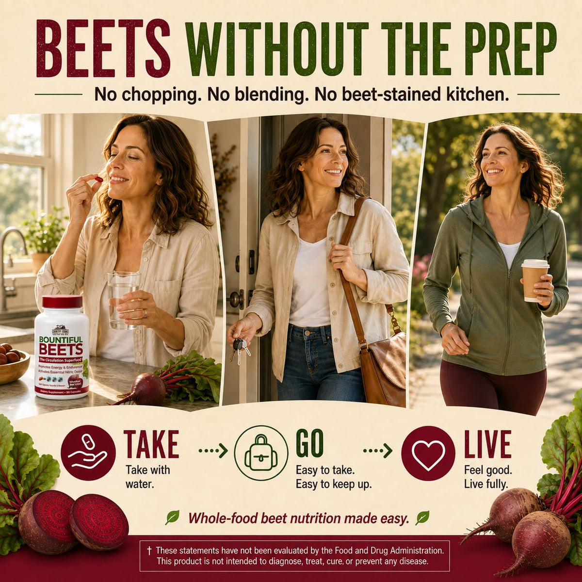 Country Farms Bountiful Beets Capsules Circulation Support - 90 Count - image 8