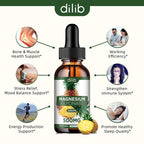 Dilib Magnesium Glycinate Liquid Drops 500mg for Sleep - 2 Fl Oz - image 3