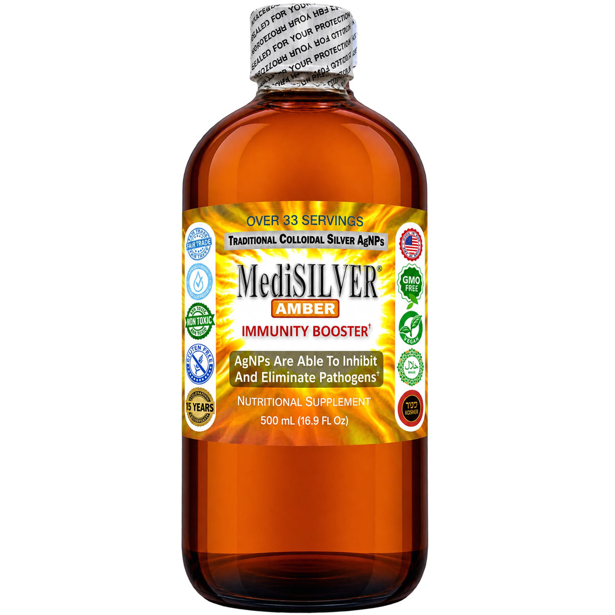 Nutraneering MediSILVER Amber Colloidal Silver - 500 mL - image 2