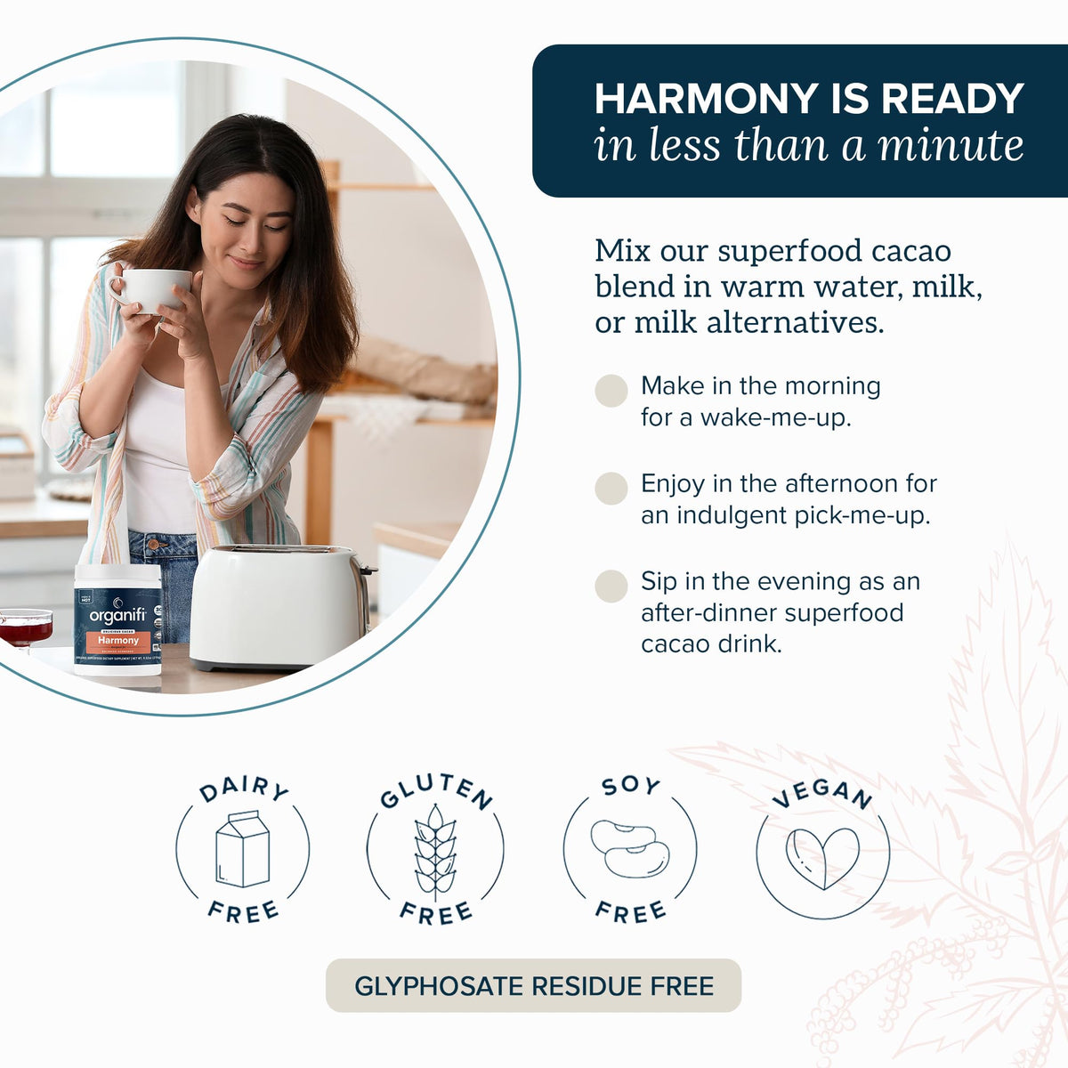 Organifi Harmony Women's Cacao Powder for Hormone Support - 30 Servings - image 7