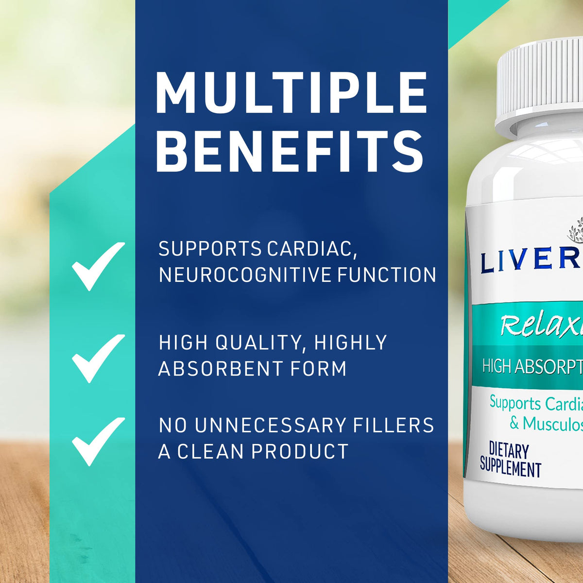 Liver Medic Relaxity Magnesium Glycinate 200mg - 120 Vegetarian Capsules - image 5