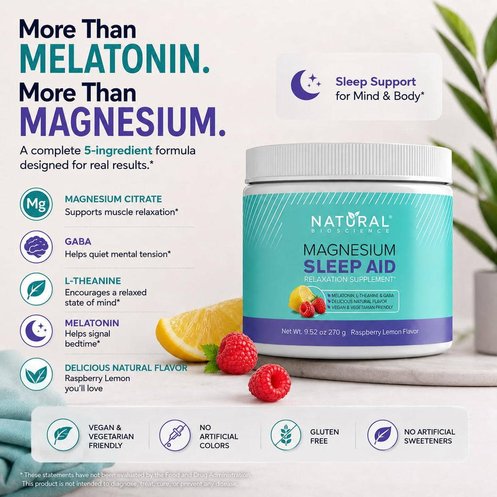 Natural BioScience Magnesium Sleep Night Time Powder - 9.52 oz - image 6