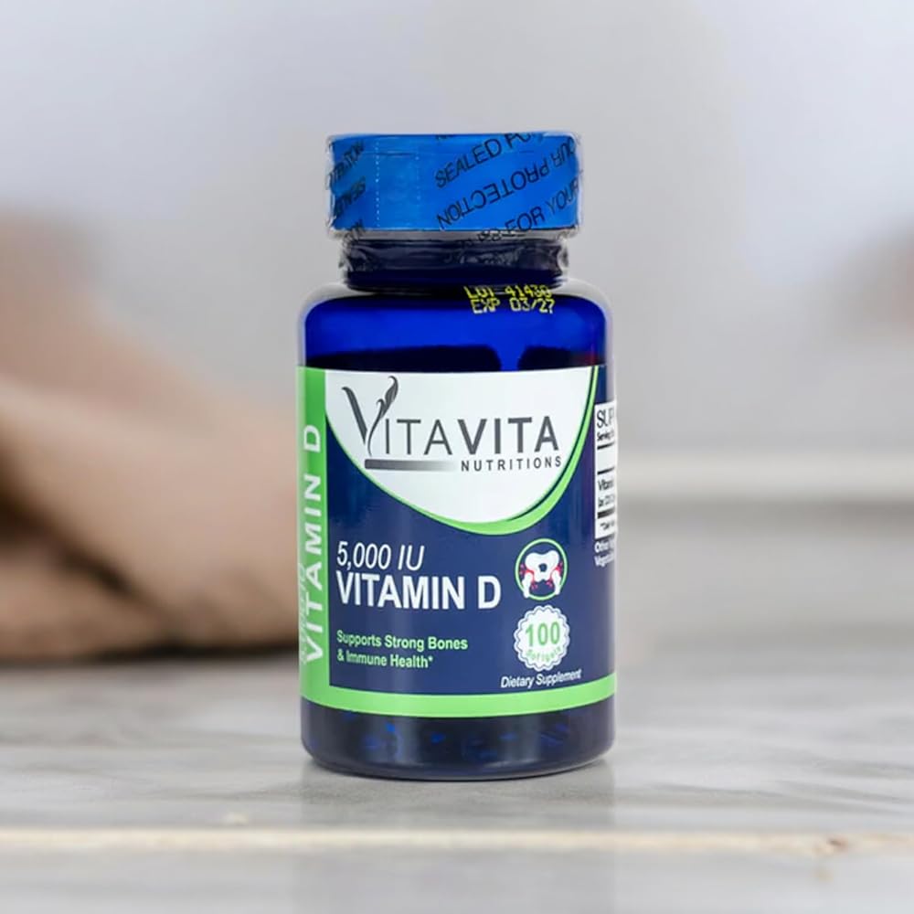 VitaVita Nutritions Vitamin D3 5000 IU - 100 Softgels - image 2