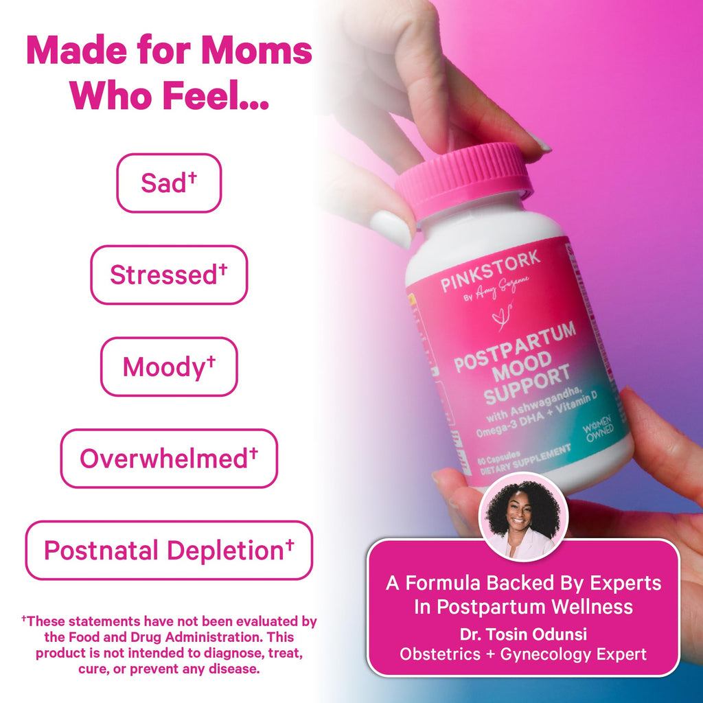 Pink Stork Postpartum Mood Support - 60 Capsules - image 3