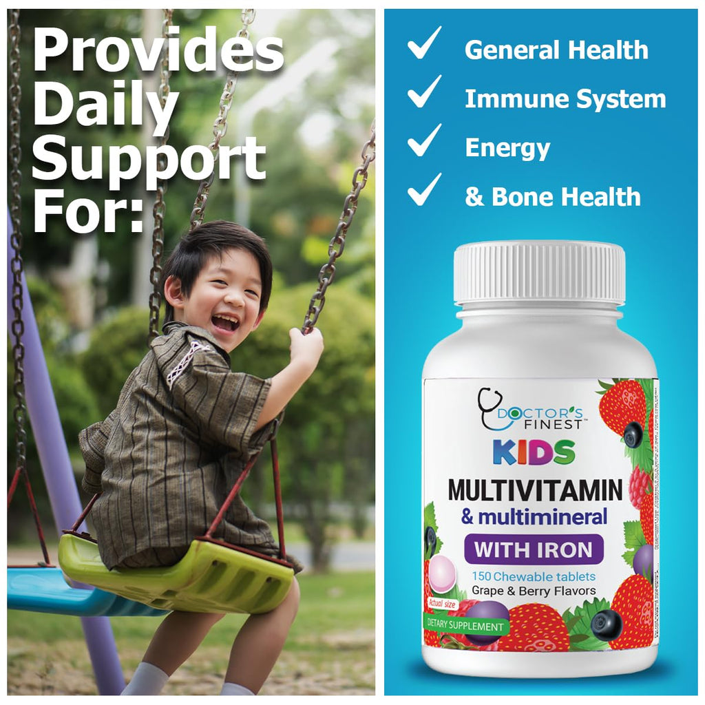 Doctor's Finest Kids Multivitamin & Multimineral with Iron - 150 Tablets - image 2