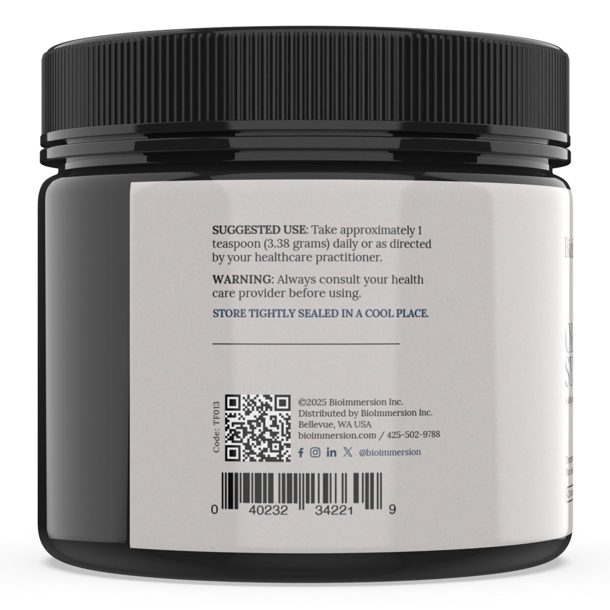 BioImmersion Original Synbiotic Probiotic Prebiotic Powder - 120g - image 3