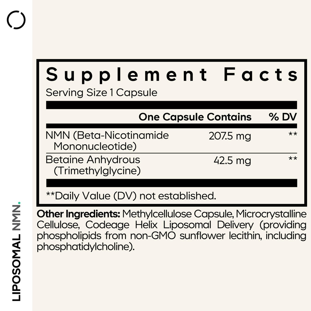 Codeage Liposomal NMN & TMG NAD+ Precursor - 30 Capsules - image 2
