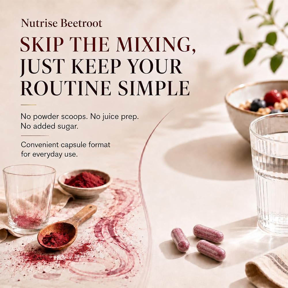 Nutrise Beetroot Capsules with Grape Seed Extract - 60 Capsules - image 7