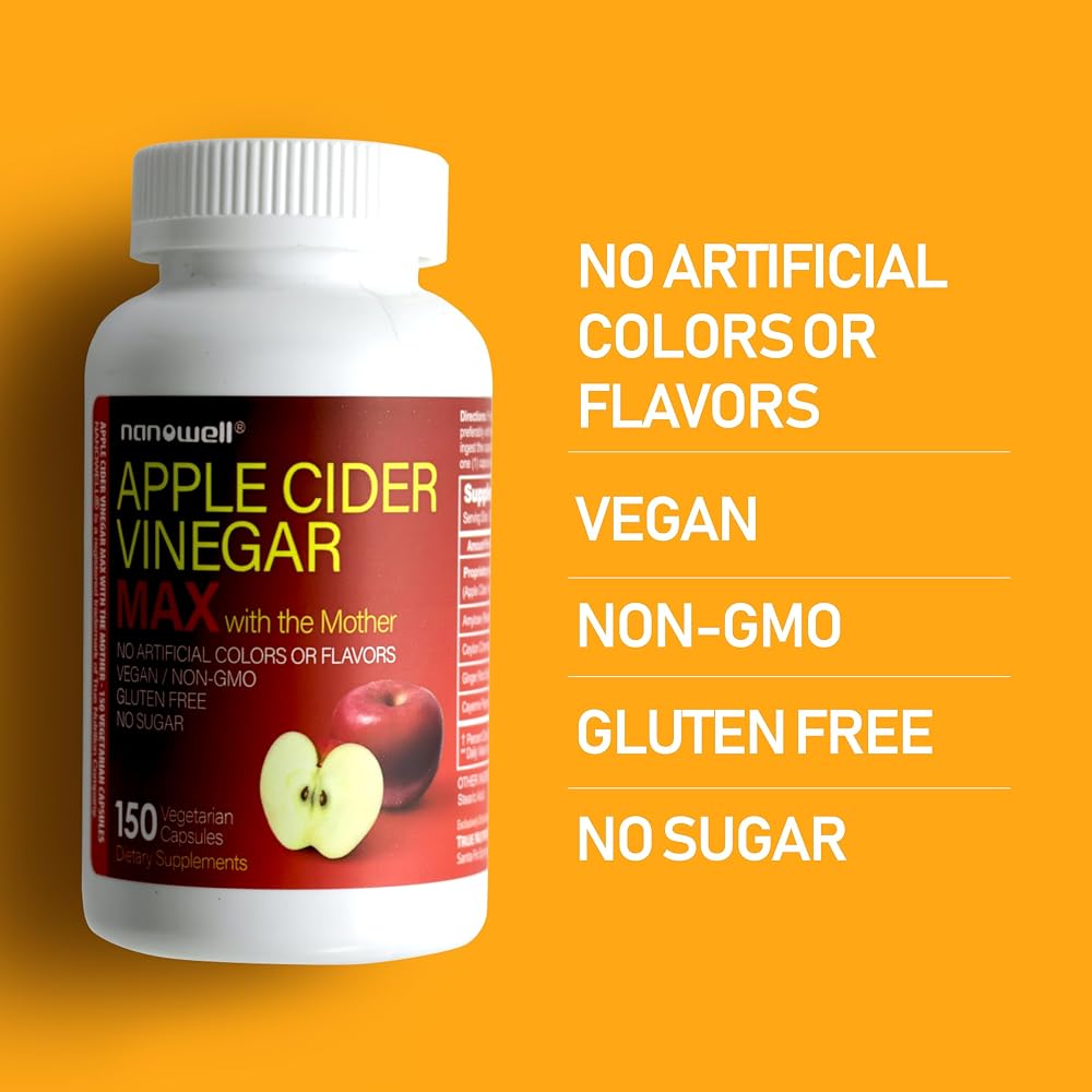 NANOWELL Apple Cider Vinegar Max with The Mother - Detox & Wellness
