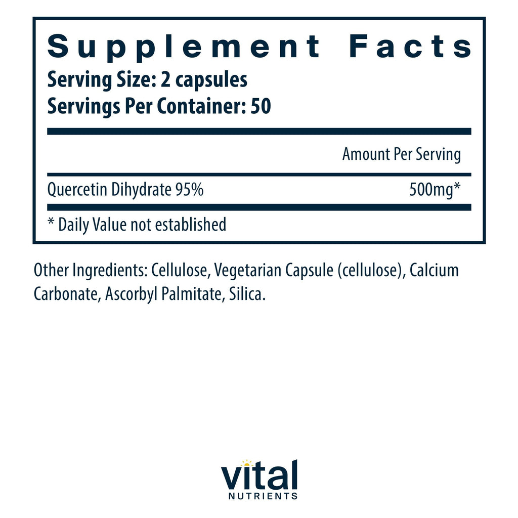 Vital Nutrients Quercetin 500mg - 100 Capsules - image 2